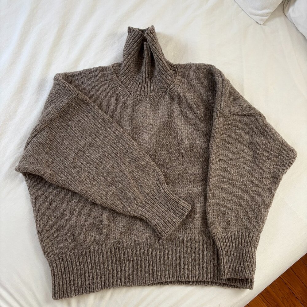 babaa jumper no17 turtleneck sweater in dark mist/brown - OS